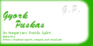 gyork puskas business card