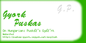 gyork puskas business card